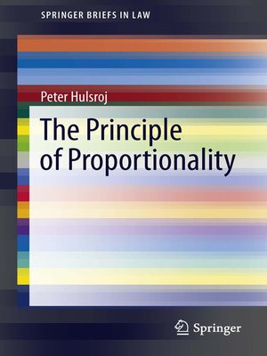 cover image of The Principle of Proportionality